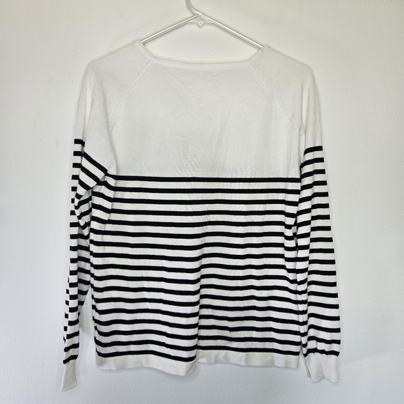 Shein Heart & Letter Embroidery Striped Pattern Sweater Sz L - Picture 11 of 11